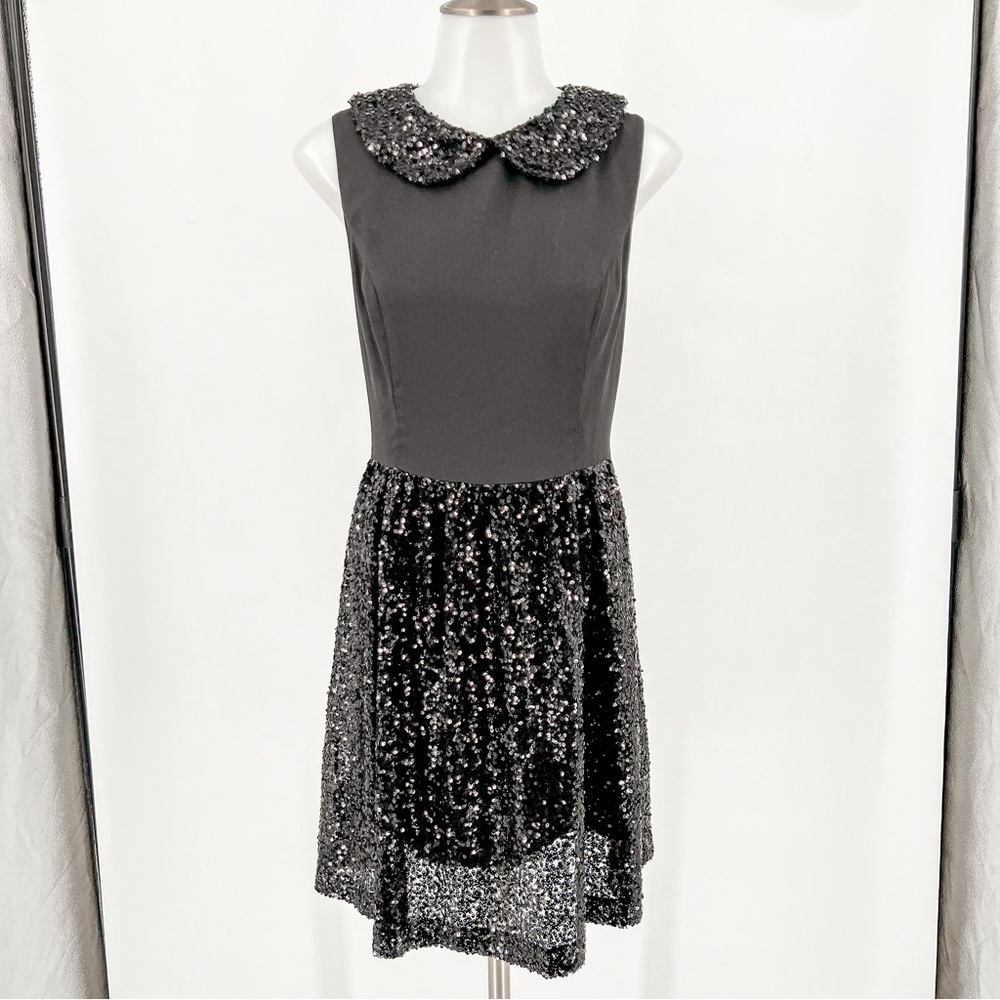 Kensie black sequin dress